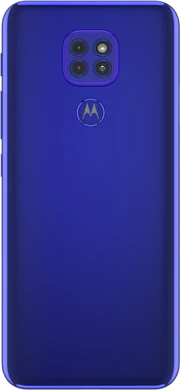 Moto rola Moto G9 Play blauw achterkant