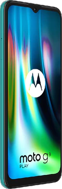 Moto rola Moto G9 Play groen voorkant linkerzijkant