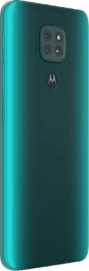 Moto rola Moto G9 Play groen achterkant rechterzijkant