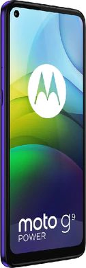 Moto rola Moto G9 Power lila front vänster sida