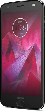 Moto rola Moto Z2 Force svart front höger sida