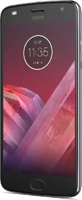 Moto rola Moto Z2 Play grå front höger sida