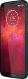 Moto rola Moto Z3 Play blauw voorkant rechterzijkant