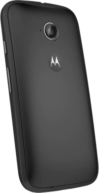 Motorola new Moto E lte schwarz Rückseite schräg