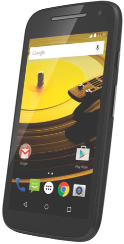 Motorola new Moto E lte zwart rechterzijkant schuin