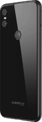 Motorola One musta takapuoli vasen puoli