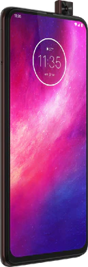 Motorola One Hyper red front left side opened