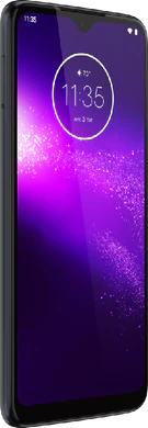 Motorola One Macro bleu couverture côté gauche