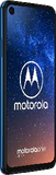 Motorola One Vision blauw voorkant linkerzijkant