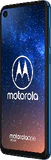 Motorola One Vision blauw voorkant rechterzijkant