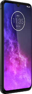 Motorola One Zoom grey front left side