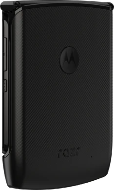 Motorola razr 2019 zwart achterkant rechterzijkant gesloten