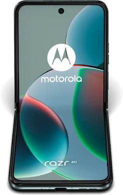 Motorola razr 40 grün Vorderseite Unterseite geöffnet