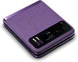 Motorola razr 40 violett Vorderseite linke Seite Unterseite geschlossen schräg