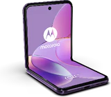 Motorola razr 40 violett Vorderseite linke Seite Unterseite geöffnet