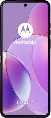 Motorola razr 40 violett Vorderseite geöffnet