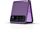 Motorola razr 40 violett Vorderseite rechte Seite geöffnet