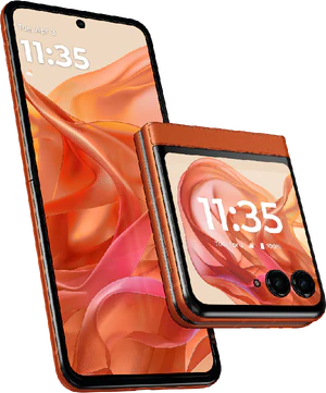 Motorola razr 50 oransje oversikt