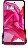 Motorola razr 50 ultra pink voorkant onderkant half geopend