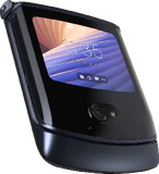 Motorola razr 5G zwart voorkant linkerzijkant onderkant gesloten