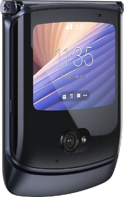 Motorola razr 5G zwart voorkant linkerzijkant gesloten