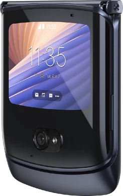Motorola razr 5G zwart voorkant rechterzijkant gesloten