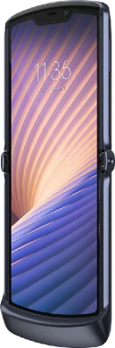 Motorola razr 5G zwart voorkant rechterzijkant geopend