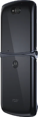Motorola razr 5G zwart achterkant linkerzijkant geopend