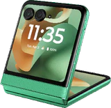 Motorola razr 60 verde fuori half aperto
