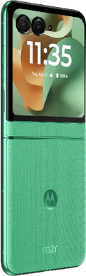 Motorola razr 60 verde fuori lato destro