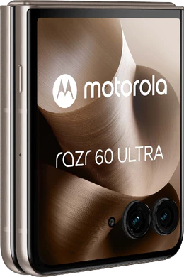 Motorola razr 60 ultra braun Vorderseite linke Seite geschlossen