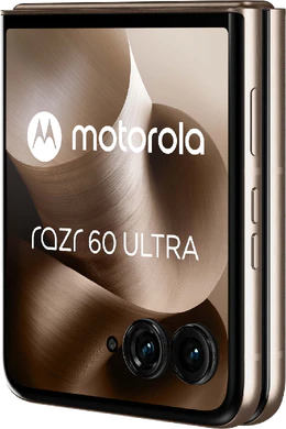 Motorola razr 60 ultra braun Vorderseite rechte Seite geschlossen
