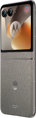 Motorola razr 70 hematite grey back left side opened