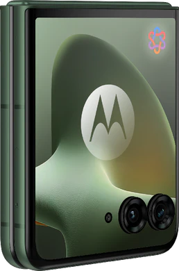Motorola razr 70 plus grønn foran venstre side stengt
