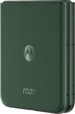 Motorola razr 70 plus grønn bakside venstre side stengt