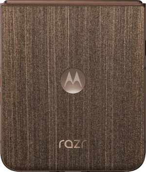 Motorola razr 70 ultra cocoa bruin achterkant