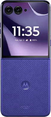 Motorola razr 70 ultra paars buitenkant geopend