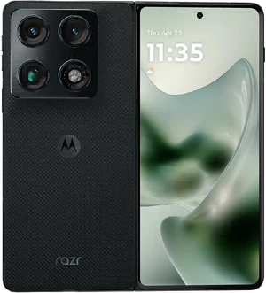 Motorola razr fold black out side opened