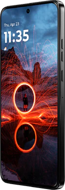 Motorola ThinkPhone 25 negro tapa delantera lado derecho