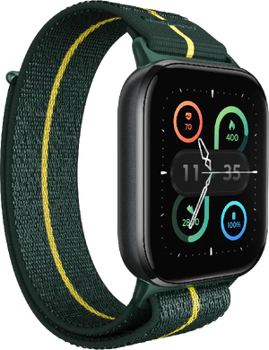 Motorola Watch Fit groen voorkant linkerzijkant