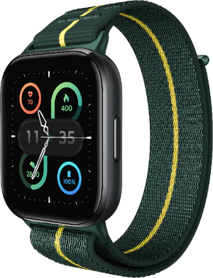 Motorola Watch Fit groen voorkant rechterzijkant