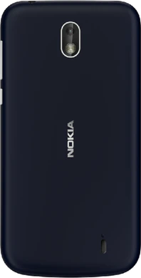 Nokia 1 blauw achterkant