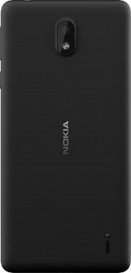 Nokia 1 Plus zwart achterkant