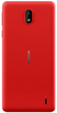 Nokia 1 Plus rood achterkant