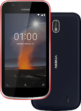 Nokia 1 rood blauw overzicht