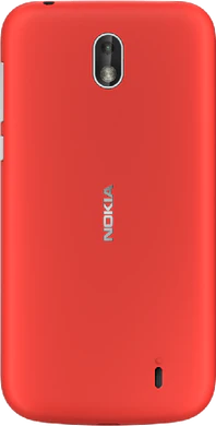 Nokia 1 rood achterkant