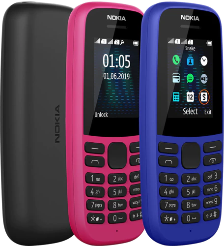 Nokia 105 2019 dual sim color overview