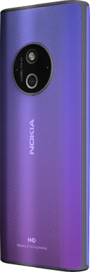 Nokia 110 4g 2024 violett Rückseite linke Seite