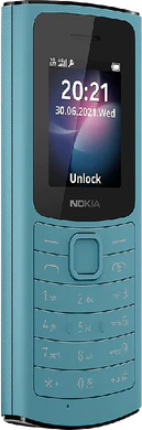 Nokia 110 4G grün Vorderseite linke Seite