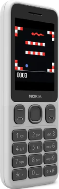 Nokia 125 wit voorkant linkerzijkant